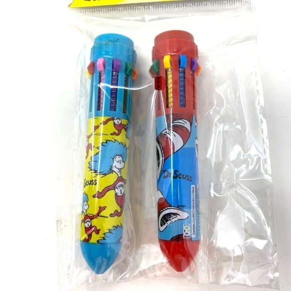 Dr. Seuss 10 Color Mini Click Pen x 2 Art Doodling - Picture 2 of 4